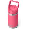 YETI Rambler Jr. 12 oz Kids Bottle, with Straw Cap(Tropical Pink)