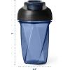 YETI Yonder Helimix Vortex Blender Shaker Bottle Holds up to 27oz | No Blending Ball or Whisk | USA Made | Portable Pre Workout Whey Protein Drink Shaker Cup | Dishwasher Safe, Navy(Clear)