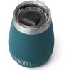 YETI Rambler 10 oz Wine Tumbler, Vacuum Insulated, Stainless Steel with MagSlider Lid, Navy(Agave Teal)
