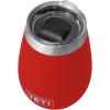 YETI Rambler 10 oz Wine Tumbler, Vacuum Insulated, Stainless Steel with MagSlider Lid, Navy(Canyon Red)