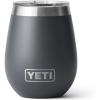YETI Rambler 10 oz Wine Tumbler, Vacuum Insulated, Stainless Steel with MagSlider Lid, Navy(Charcoal)
