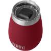 YETI Rambler 10 oz Wine Tumbler, Vacuum Insulated, Stainless Steel with MagSlider Lid, Navy(Harvest Red)