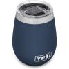 YETI Rambler 10 oz Wine Tumbler, Vacuum Insulated, Stainless Steel with MagSlider Lid, Navy(Navy)