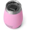 YETI Rambler 10 oz Wine Tumbler, Vacuum Insulated, Stainless Steel with MagSlider Lid, Navy(Power Pink)