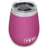 YETI Rambler 10 oz Wine Tumbler, Vacuum Insulated, Stainless Steel with MagSlider Lid, Navy(Prickly Pear)