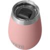 YETI Rambler 10 oz Wine Tumbler, Vacuum Insulated, Stainless Steel with MagSlider Lid, Navy(Sandstone Pink)