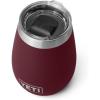 YETI Rambler 10 oz Wine Tumbler, Vacuum Insulated, Stainless Steel with MagSlider Lid, Navy(Wild Vine Red)