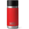 YETI Rambler 12 oz Bottle, Stainless Steel, Vacuum Insulated, with Hot Shot Cap(Rescue Red)