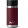 YETI Rambler 12 oz Bottle, Stainless Steel, Vacuum Insulated, with Hot Shot Cap(Wild Vine Red)