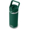 YETI Rambler 18 oz Bottle, Vacuum Insulated, Stainless Steel with Straw Cap, Moon Dust(Black Forest Green)