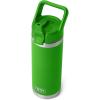 YETI Rambler 18 oz Bottle, Vacuum Insulated, Stainless Steel with Straw Cap, Moon Dust(Canopy Green)