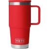 YETI Rambler 20 oz Travel Mug with Flip Straw Lid – Stainless Steel, Vacuum Insulated, Leakproof, Cup Holder Friendly(Rescue Red)