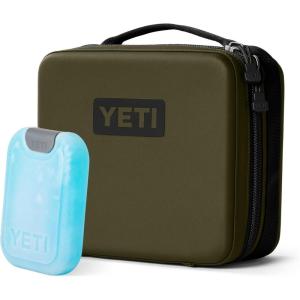 YETI Daytrip 3L Insulated Soft Cooler Lunch Box, Olive and Small ICE Sheet Refreezable Reusable Cooler Ice Pack