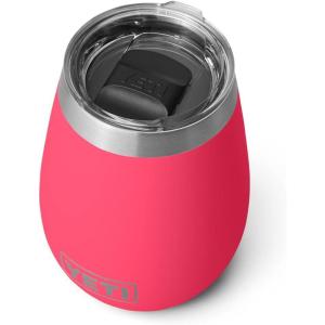 YETI Rambler 10 oz Wine Tumbler, Vacuum Insulated, Stainless Steel with MagSlider Lid, Navy(Bimini Pink)