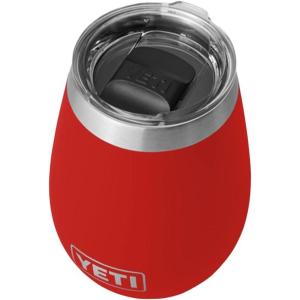 YETI Rambler 10 oz Wine Tumbler, Vacuum Insulated, Stainless Steel with MagSlider Lid, Navy(Canyon Red)