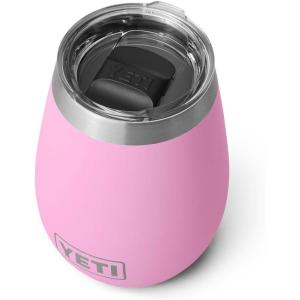 YETI Rambler 10 oz Wine Tumbler, Vacuum Insulated, Stainless Steel with MagSlider Lid, Navy(Power Pink)