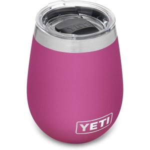 YETI Rambler 10 oz Wine Tumbler, Vacuum Insulated, Stainless Steel with MagSlider Lid, Navy(Prickly Pear)