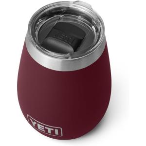 YETI Rambler 10 oz Wine Tumbler, Vacuum Insulated, Stainless Steel with MagSlider Lid, Navy(Wild Vine Red)