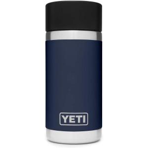 YETI Rambler 12 oz Bottle, Stainless Steel, Vacuum Insulated, with Hot Shot Cap(Navy)