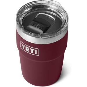 YETI Rambler 16 oz Stackable Tumbler, Vacuum Insulated, Stainless Steel with MagSlider Lid(Wild Vine Red)