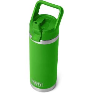 YETI Rambler 18 oz Bottle, Vacuum Insulated, Stainless Steel with Straw Cap, Moon Dust(Canopy Green)