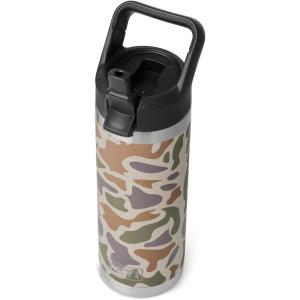 YETI Rambler 18 oz Bottle, Vacuum Insulated, Stainless Steel with Straw Cap, Moon Dust(Tan Camo)