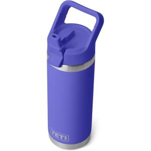 YETI Rambler 18 oz Bottle, Vacuum Insulated, Stainless Steel with Straw Cap, Moon Dust(Ultramarine Violet)