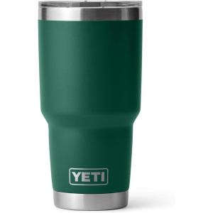 YETI Rambler 30 oz Stainless Steel Vacuum Insulated Tumbler w/MagSlider Lid, Seafoam(Black Forest Green)