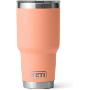 YETI Rambler 30 oz Stainless Steel Vacuum Insulated Tumbler w/MagSlider Lid, Seafoam(Low Country Peach)