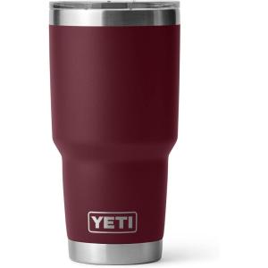 YETI Rambler 30 oz Stainless Steel Vacuum Insulated Tumbler w/MagSlider Lid, Seafoam(Wild Vine Red)