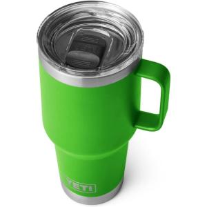 YETI Rambler 30 oz Travel Mug, Stainless Steel, Vacuum Insulated with Stronghold Lid(Canopy Green)