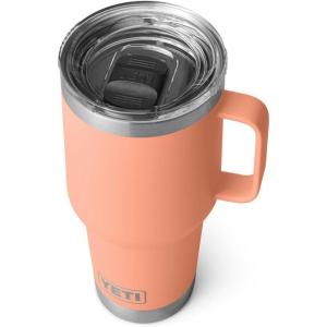YETI Rambler 30 oz Travel Mug, Stainless Steel, Vacuum Insulated with Stronghold Lid(Lowcountry Peach)