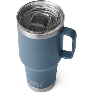 YETI Rambler 30 oz Travel Mug, Stainless Steel, Vacuum Insulated with Stronghold Lid(Nordic Blue)