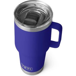 YETI Rambler 30 oz Travel Mug, Stainless Steel, Vacuum Insulated with Stronghold Lid(Offshore Blue)