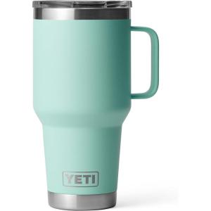 YETI Rambler 30 oz Travel Mug, Stainless Steel, Vacuum Insulated with Stronghold Lid(Seafoam)