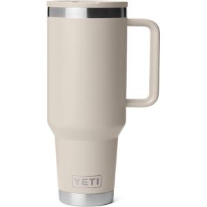 YETI Rambler 40 oz Travel Mug with Flip Straw Lid – Stainless Steel, Vacuum Insulated, Leakproof, Cup Holder Friendly(Cape Taupe)