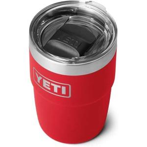 YETI Rambler 8 oz Stackable Cup, Stainless Steel, Vacuum Insulated Espresso Cup with MagSlider Lid(Rescue Red)