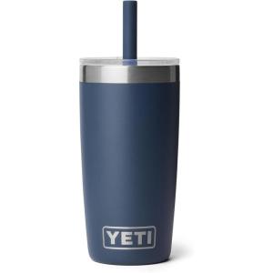 YETI Rambler Jr. 10 Oz Tumbler with Silicone Straw Lid(Navy)