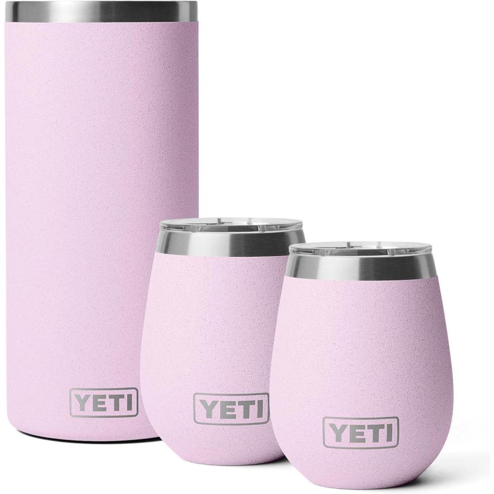 imageYETI Rambler Wine Chiller 2 Rambler 10 oz Wine Tumbler Vacuum Insulated Stainless Steel with MagSlider Lid Cherry Blossom