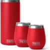 YETI Rambler Wine Chiller, (2) Rambler 10 oz Wine Tumbler, Vacuum Insulated, Stainless Steel with MagSlider Lid, Rescue Red