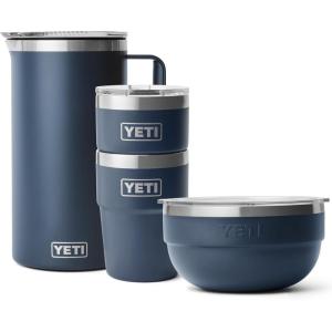 YETI Rambler (2) 16 oz Stackable Tumbler, 2 Quart Bowl, 64 oz Pitcher with MagSlider Lid, Navy